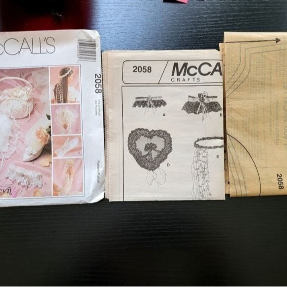 Vintage McCalls #2058 Womens Sewing Pattern Bridal Wedding Factory Folded Craft